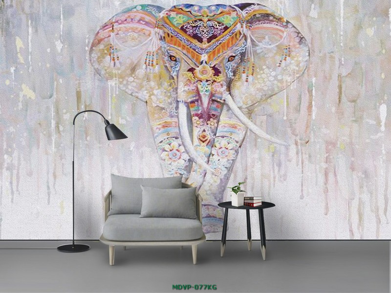 Tranh chú voi cách điệu MDVP-077KG